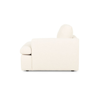 Ashleigh 4 Seater Modular Left Hand Facing Corner Sofa with Ottoman, Cream