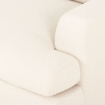Ashleigh 4 Seater Modular Left Hand Facing Corner Sofa with Ottoman, Cream