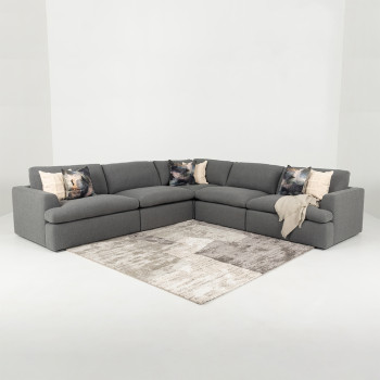Ashleigh 5 Seater Corner Modular Sofa, Grey