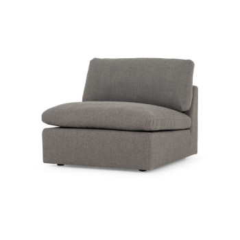 Ashleigh 4 Seater Modular Right Hand Facing Corner Sofa with Ottoman, Grey