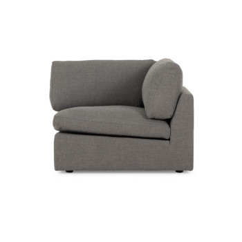 Ashleigh 4 Seater Modular Right Hand Facing Corner Sofa with Ottoman, Grey