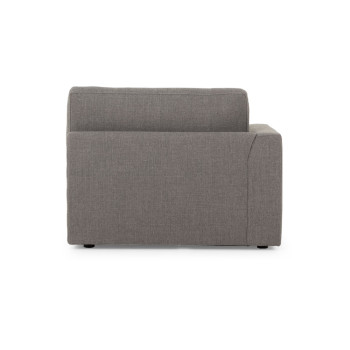 Ashleigh 4 Seater Modular Right Hand Facing Corner Sofa with Ottoman, Grey