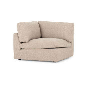 Ashleigh 4 Seater Modular Right Hand Facing Corner Sofa with Ottoman, Taupe