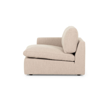 Ashleigh 4 Seater Modular Right Hand Facing Corner Sofa with Ottoman, Taupe