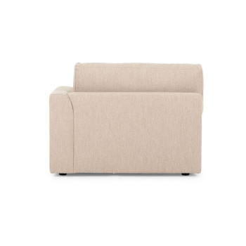 Ashleigh 4 Seater Modular Left Hand Facing Corner Sofa with Ottoman, Taupe
