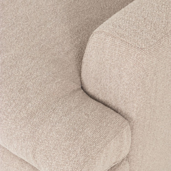 Ashleigh 4 Seater Modular Left Hand Facing Corner Sofa with Ottoman, Taupe