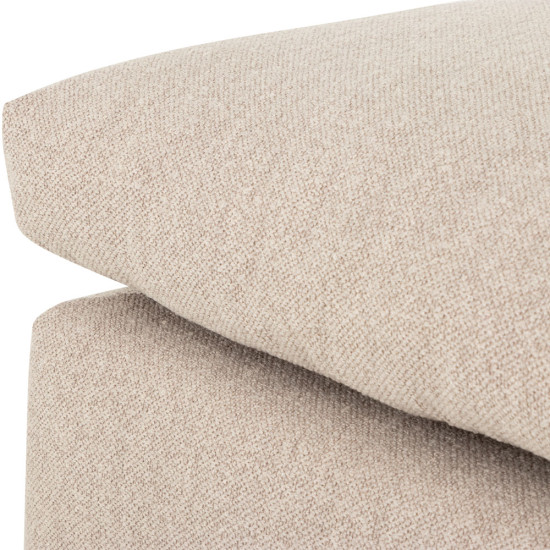 Ashleigh 4 Seater Modular Left Hand Facing Corner Sofa with Ottoman, Taupe