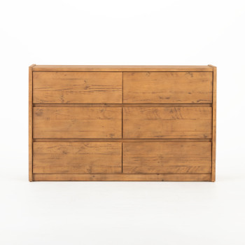 Ashby Lowboy & Dresser Mirror, Rustic Brown