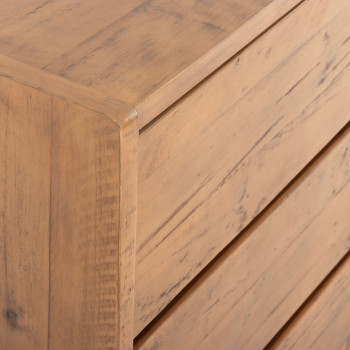 Ashby Lowboy & Dresser Mirror, Rustic Brown