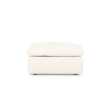 Ashleigh 5 Seater Corner Modular Sofa With Ottoman, Cream