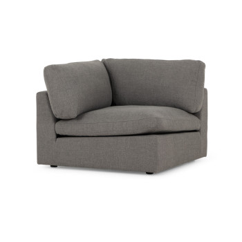 Ashleigh 5 Seater Corner Modular Sofa With Ottoman, Grey