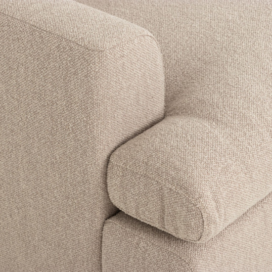 Ashleigh 5 Seater Corner Modular Sofa With Ottoman, Taupe