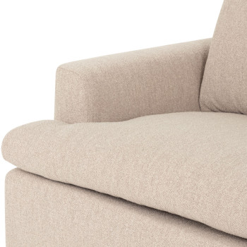 Ashleigh 5 Seater Corner Modular Sofa With Ottoman, Taupe