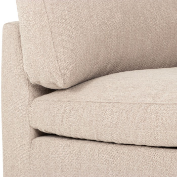 Ashleigh 5 Seater Corner Modular Sofa With Ottoman, Taupe