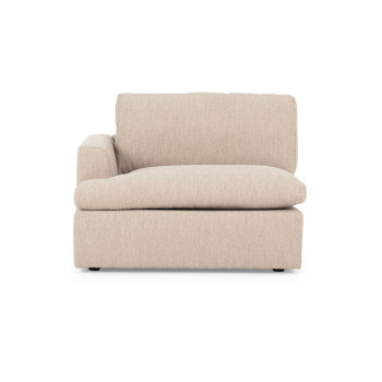 Ashleigh 5 Seater Corner Modular Sofa With Ottoman, Taupe