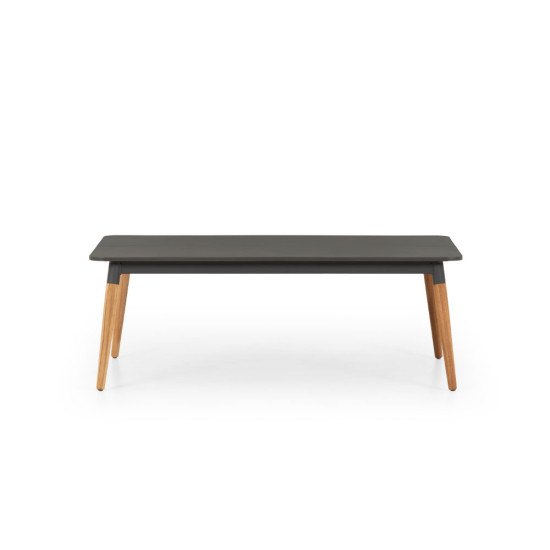 Athens Outdoor Chaise Lounge Set with Coffee Table, Gunmetal