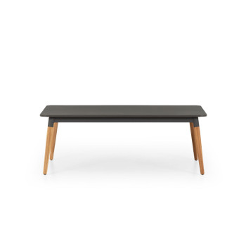 Athens Outdoor Chaise Lounge Set with Coffee Table, Gunmetal