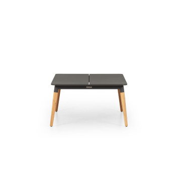 Athens Outdoor Chaise Lounge Set with Coffee Table, Gunmetal