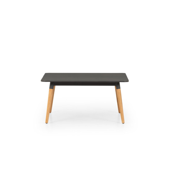 Athens Outdoor Corner Suite with Square Coffee Table, Gunmetal