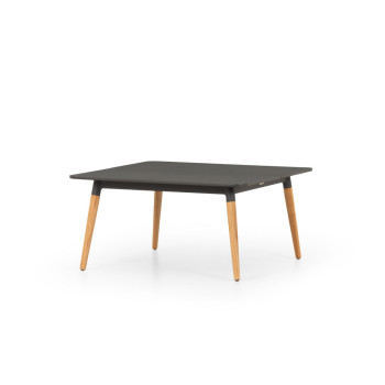 Athens Outdoor Corner Suite with Square Coffee Table, Gunmetal