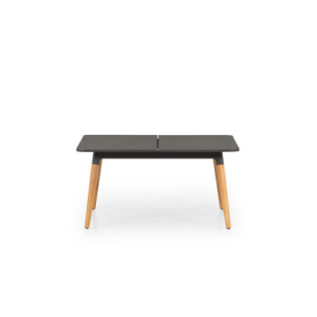 Athens Outdoor Corner Suite with Square Coffee Table, Gunmetal