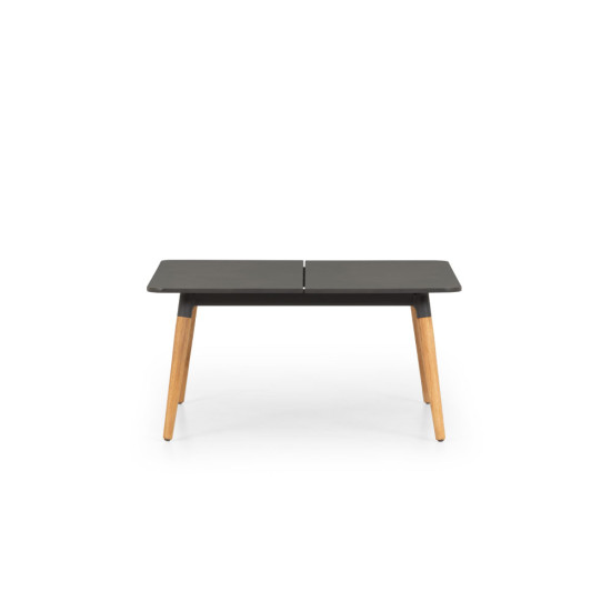Athens Outdoor Corner Suite with Square Coffee Table, Gunmetal