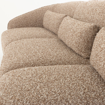 Avana 3 Seater + Armless 1.5 Seater, Brown