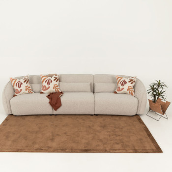 Avana 3 Seater + Armless 1.5 Seater, Light Grey