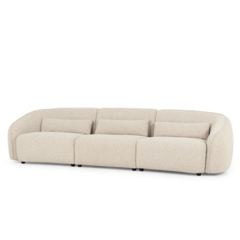 Avana 3 Seater + Armless 1.5 Seater, Light Grey