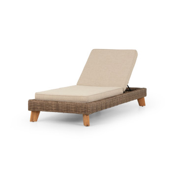 Bahamas Outdoor Sunlounger With Side Table