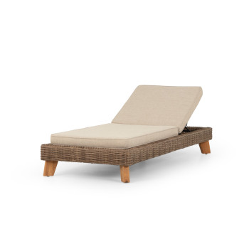 Bahamas Outdoor Sunlounger With Side Table