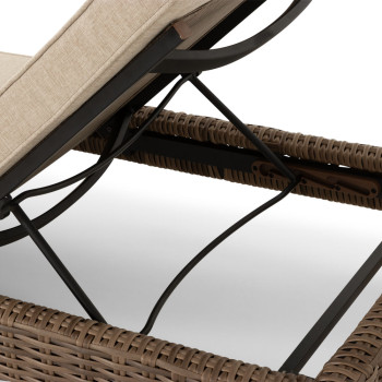 Bahamas Outdoor Sunlounger With Side Table