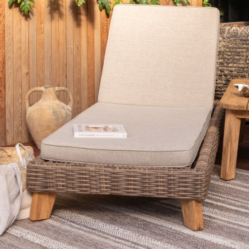 Bahamas Outdoor Sunlounger With Side Table