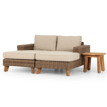 Bahamas Outdoor Chaise Set with Side Table