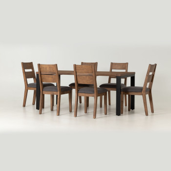 Barnwood 7 Piece Dining Set - W180, Dark