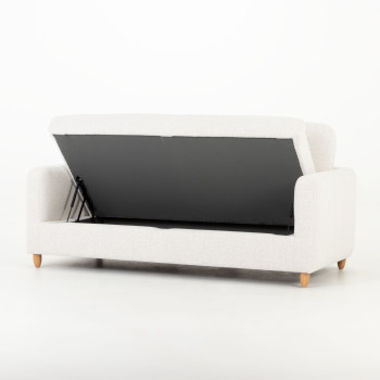 Bella 3 Seater + Ottoman, Light Grey