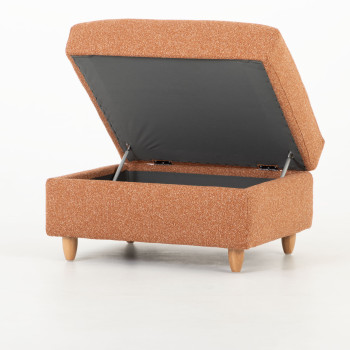 Bella 3 Seater + Ottoman, Rust