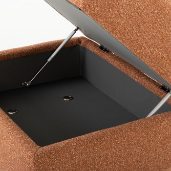 Bella 3 Seater + Ottoman, Rust