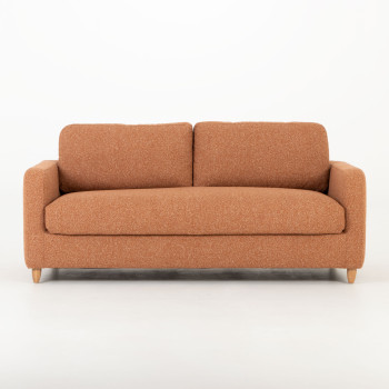 Bella 3 Seater + Ottoman, Rust