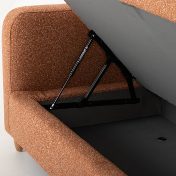 Bella 3 Seater + Ottoman, Rust