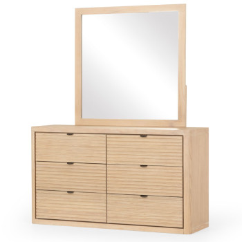 Bromley 6 Piece Bedroom Set with Queen Bed Frame, Light
