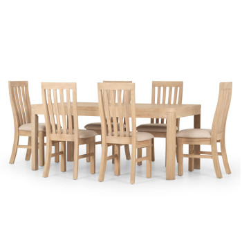 Bromley 7 Piece Dining Set - W180, Light