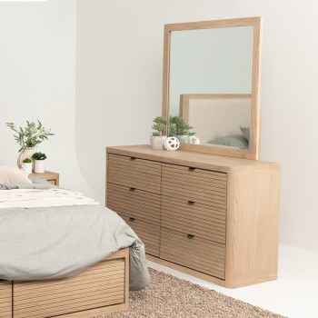 Bromley Lowboy & Dresser Mirror, Light