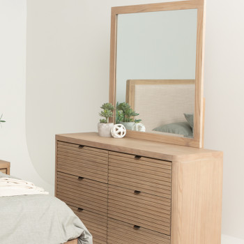 Bromley Lowboy & Dresser Mirror, Light