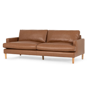 Brooklyn 3 Seater Leather + 2 Seater Leather, Mocha