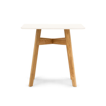 Carson 5 Piece Square Dining Set - W80, White