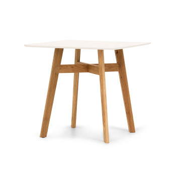 Carson 5 Piece Square Dining Set - W80, White