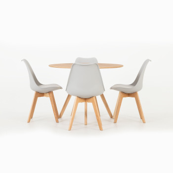 Carson 5 Piece Dining Set - W100, Oak/Grey