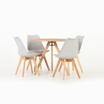 Carson 5 Piece Dining Set - W100, Oak/Grey