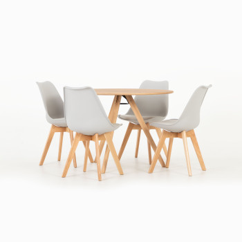 Carson 5 Piece Dining Set - W100, Oak/Grey
